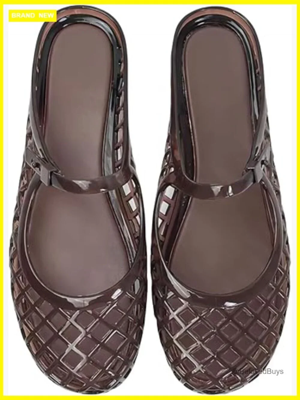 Flat Jelly Sandals Mesh Mules Rounded Toe Slides Comfortable Summer Beach Shoes - Picture 1 of 4
